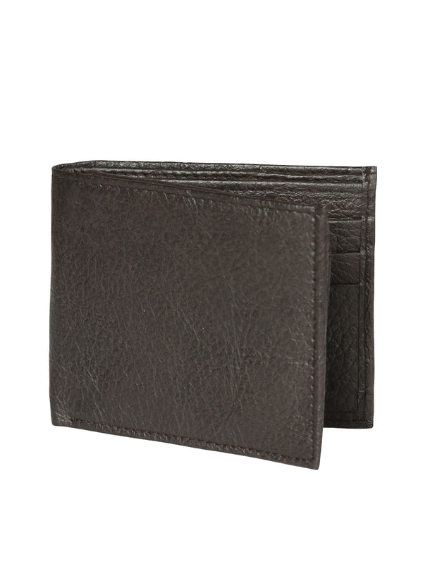 Cartera Borrego El General Tri-fold Piel Lisa Cafe Obscuro 45265