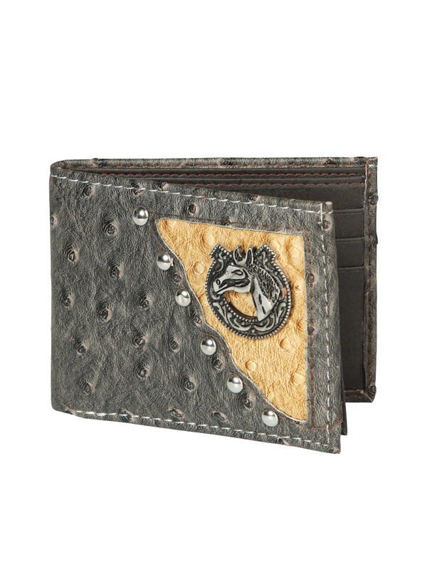Cartera Imitacion El General Concho Piel Coco Negro 45267