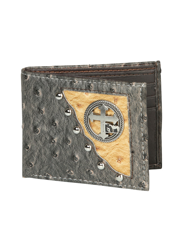 Cartera Imitacion El General Concho Piel Coco Negro 45274