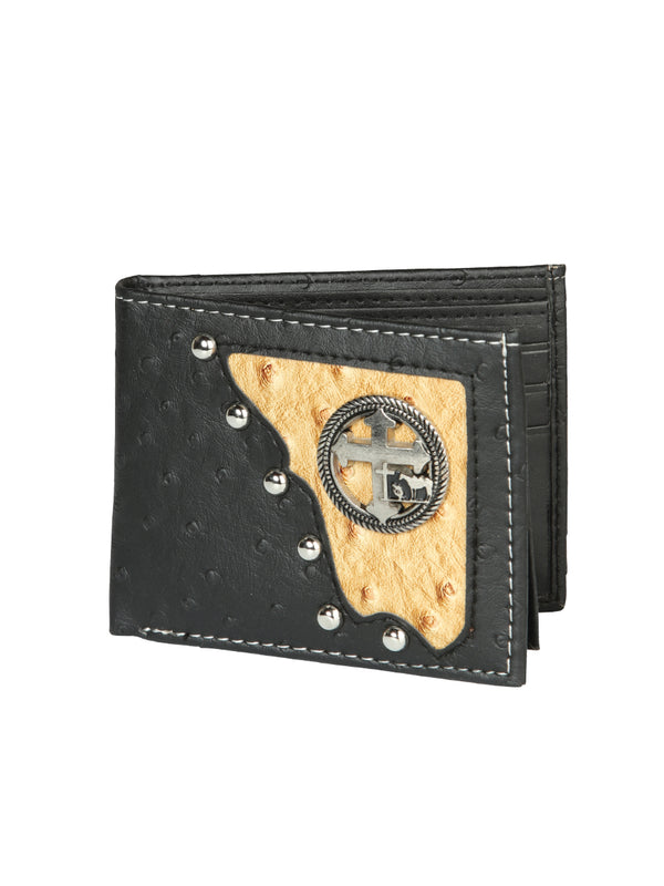 Cartera Imitacion El General Concho Piel Coco Negro 45275