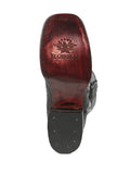 Bota Vaquera Rodeo Hombre El General Piel Bovino Grabado Pitón Negro - Modelo 45398
