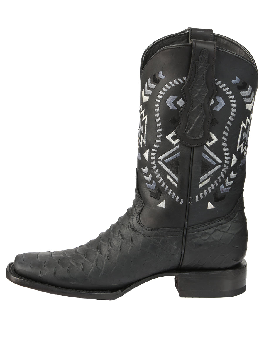 Bota Vaquera de Hombre El General Rodeo en Piel Color Negro 45398