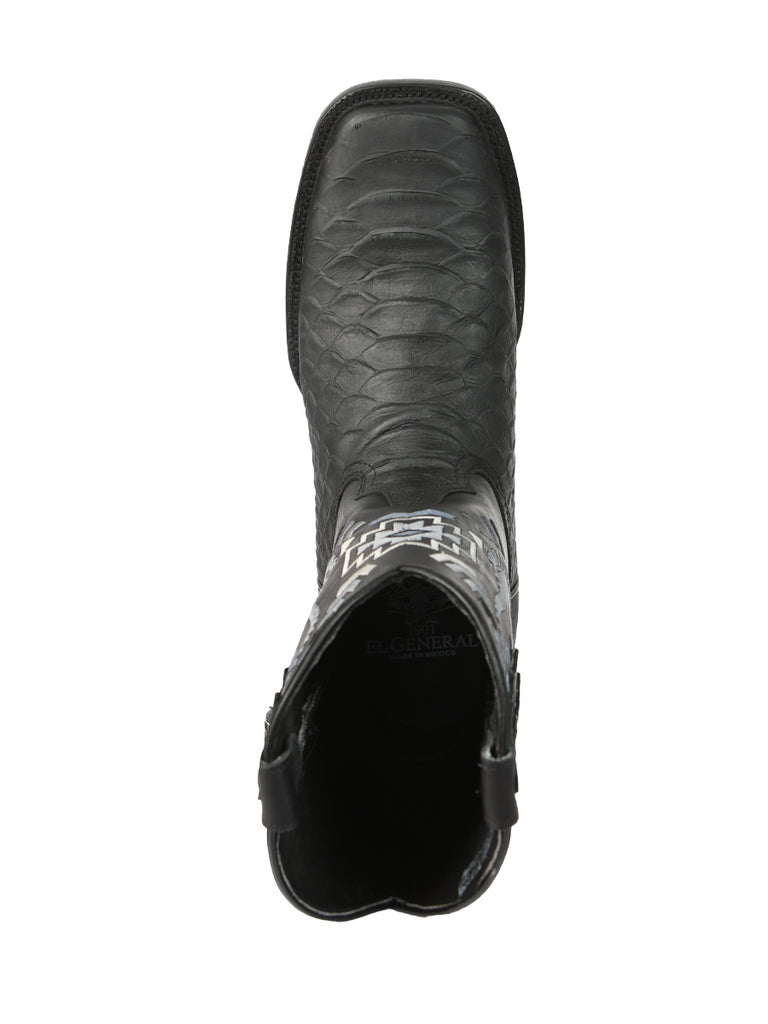 Bota Vaquera de Hombre El General Rodeo en Piel Color Negro 45398