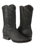 Bota Vaquera Rodeo Hombre El General Piel Bovino Petatillo Negro - Modelo 45400