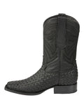 Bota Vaquera Rodeo Hombre El General Piel Bovino Petatillo Negro - Modelo 45400