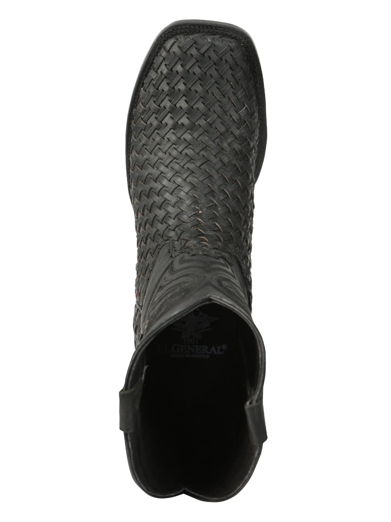 Bota Vaquera de Hombre El General Rodeo en Piel Color Negro 45400