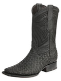 Bota Vaquera Rodeo Hombre El General Piel Bovino Petatillo Negro - Modelo 45400