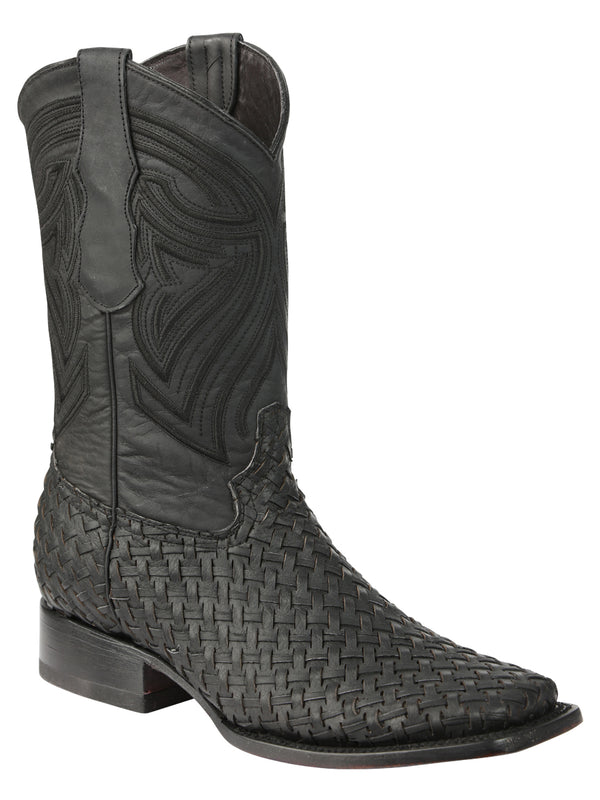 el General Caballero Piel Rodeo Botas Petatillo - Negro 45400