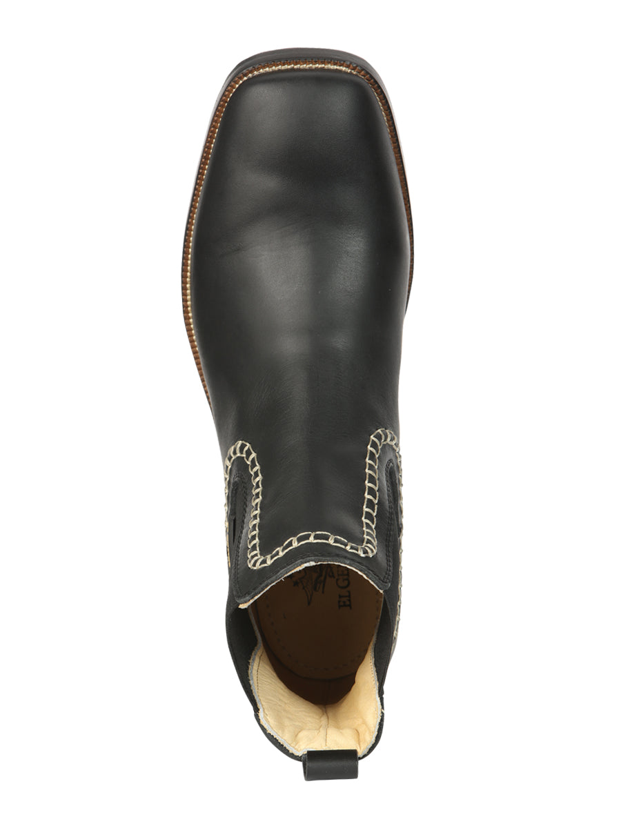 Botín Vaquero de Hombre El General Tobillo en Piel Color Negro 45420