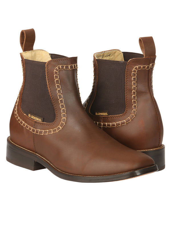 el General Caballero Piel Tobillo Botas - Café 45421