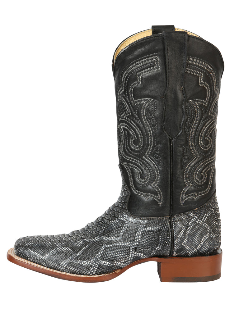 Bota Vaquera de Hombre El General Rodeo en Piel Color Gris 45432