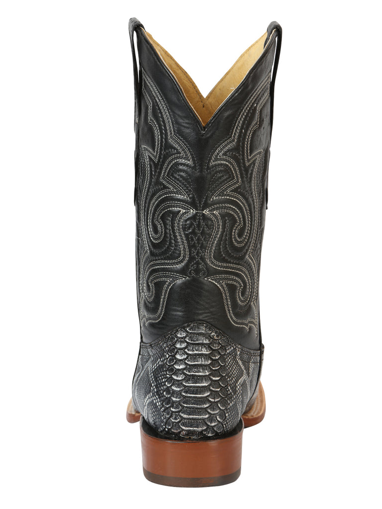 Bota Vaquera de Hombre El General Rodeo en Piel Color Gris 45432