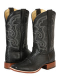 Bota Vaquera Rodeo Hombre El General Piel Bovino Grabado Pitón Negro - Modelo 45433