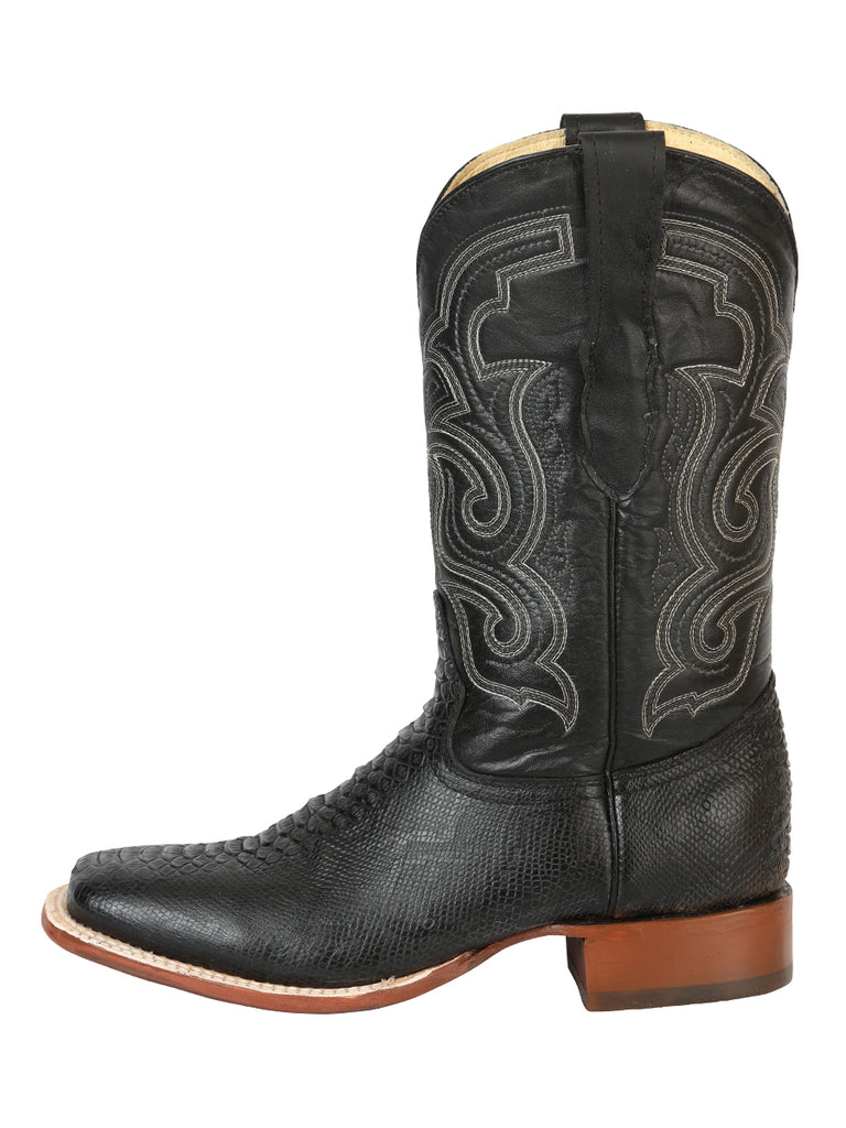 Bota Vaquera de Hombre El General Rodeo en Piel Color Negro 45433