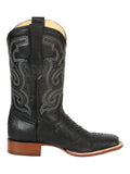 Bota Vaquera Rodeo Hombre El General Piel Bovino Grabado Pitón Negro - Modelo 45433