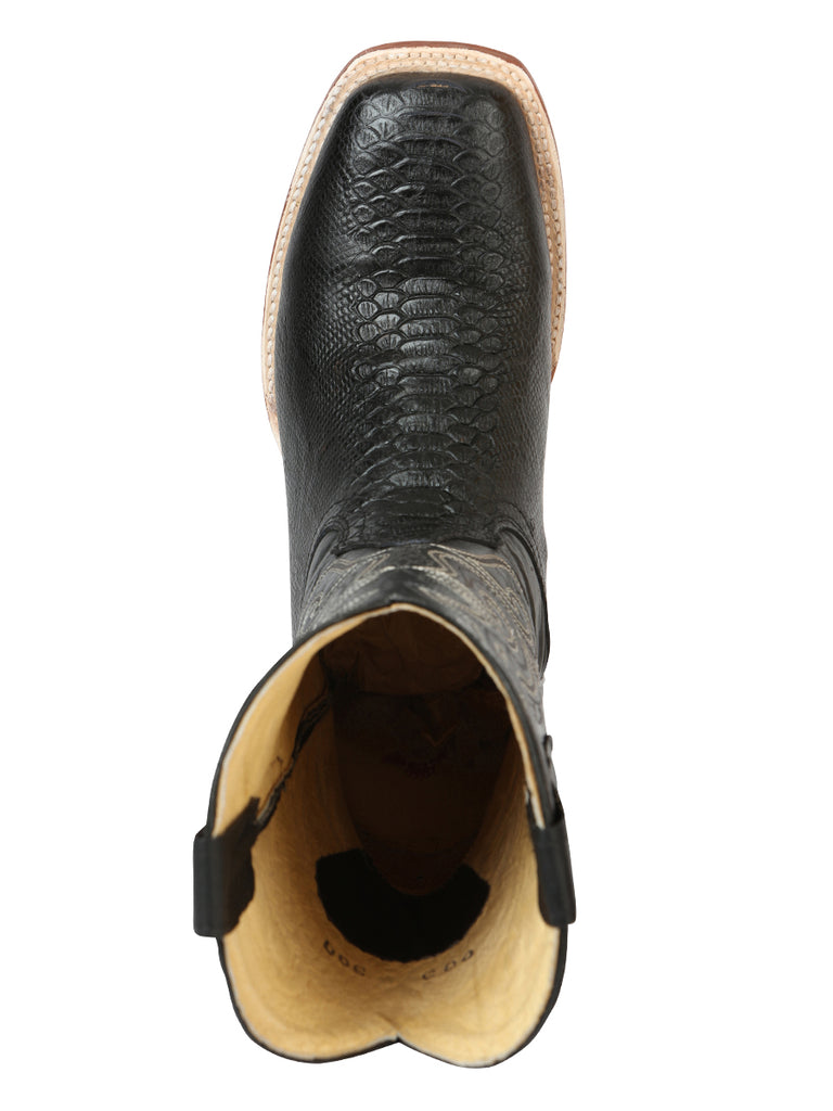 Bota Vaquera de Hombre El General Rodeo en Piel Color Negro 45433