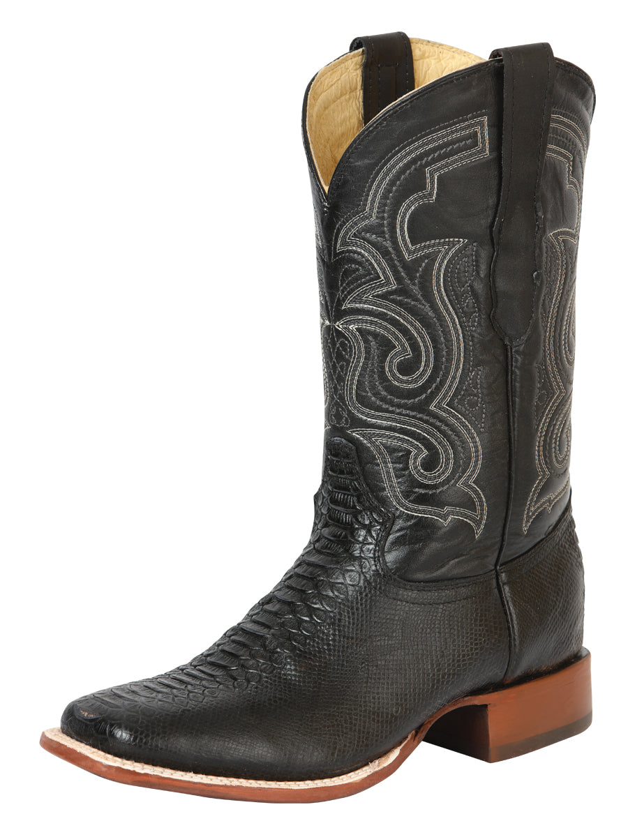 Bota Vaquera de Hombre El General Rodeo en Piel Color Negro 45433