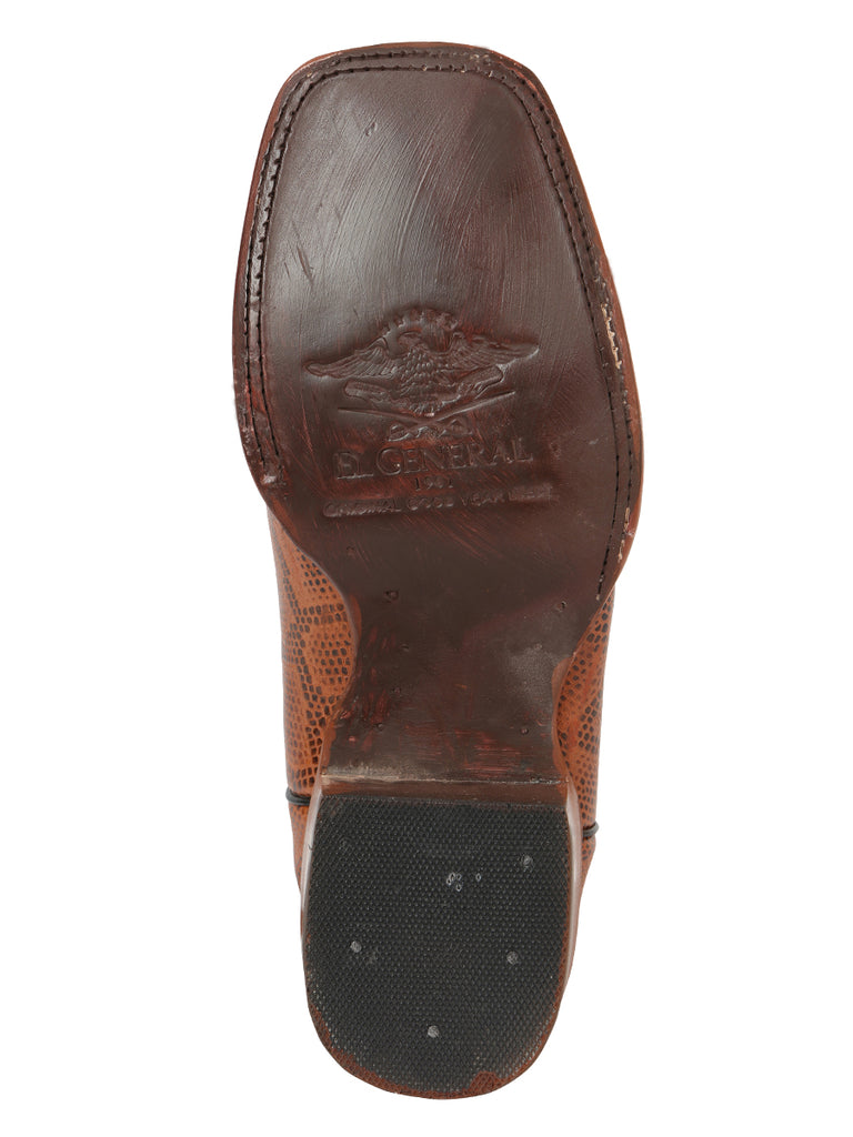 Bota Vaquera de Hombre El General Rodeo en Piel Color Cognac 45435