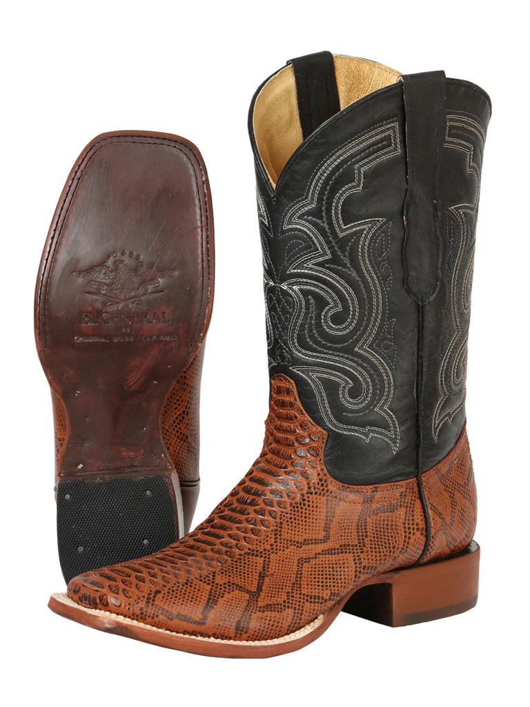 Bota Vaquera de Hombre El General Rodeo en Piel Color Cognac 45435