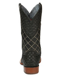 Bota Vaquera Rodeo Hombre El General Piel Bovino Petatillo Negro - Modelo 45438