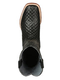 Bota Vaquera Rodeo Hombre El General Piel Bovino Petatillo Negro - Modelo 45438