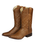 Bota Vaquera Rodeo Hombre El General Piel Bovino Petatillo Orix - Modelo 45439