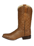 Bota Vaquera Rodeo Hombre El General Piel Bovino Petatillo Orix - Modelo 45439