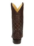 Bota Vaquera Rodeo Hombre El General Piel Bovino Petatillo Café - Modelo 45440