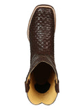 Bota Vaquera Rodeo Hombre El General Piel Bovino Petatillo Café - Modelo 45440