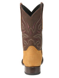 Bota Vaquera Rodeo Hombre El General Piel Crazy Bovino Papaya - Modelo 45526