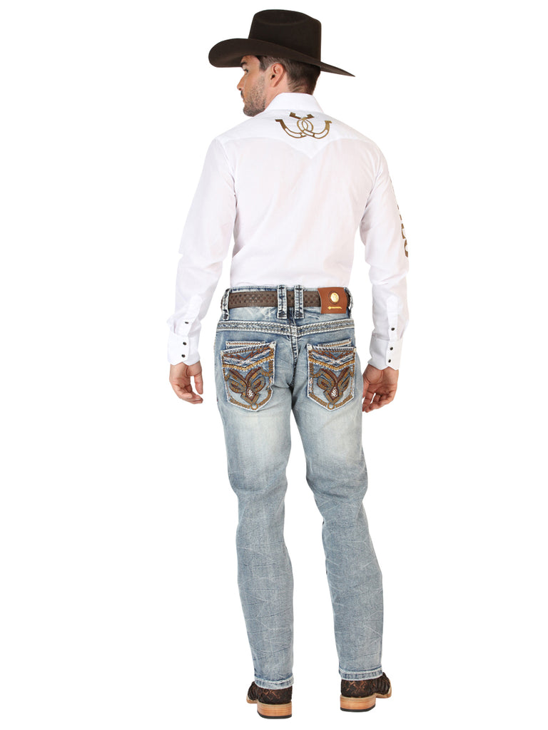 Pantalón de Mezclilla de Hombre Centenario en Mezclilla Color Azul Marino 45530