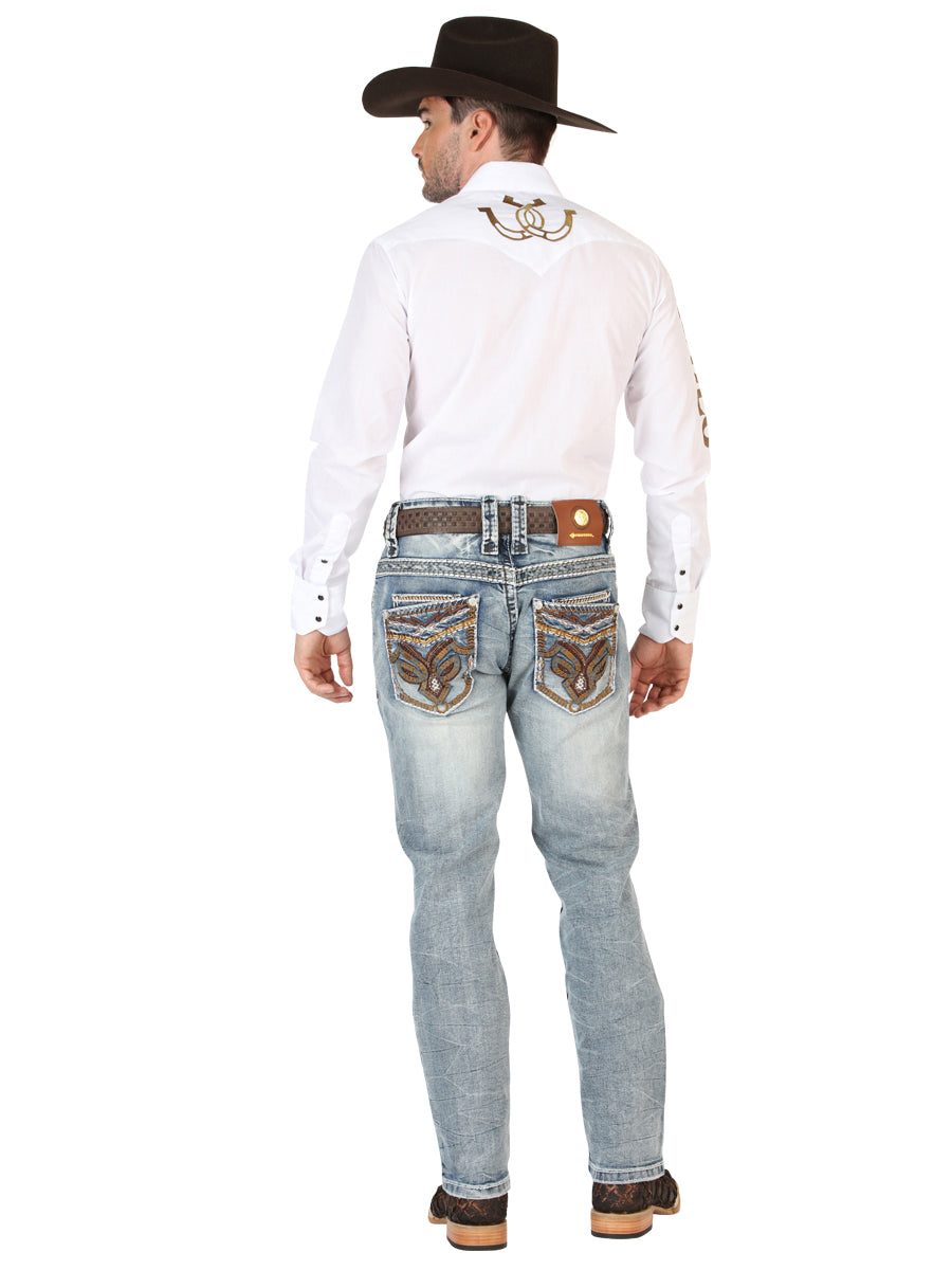 Pantalón de Mezclilla de Hombre Centenario en Mezclilla Color Azul Marino 45530