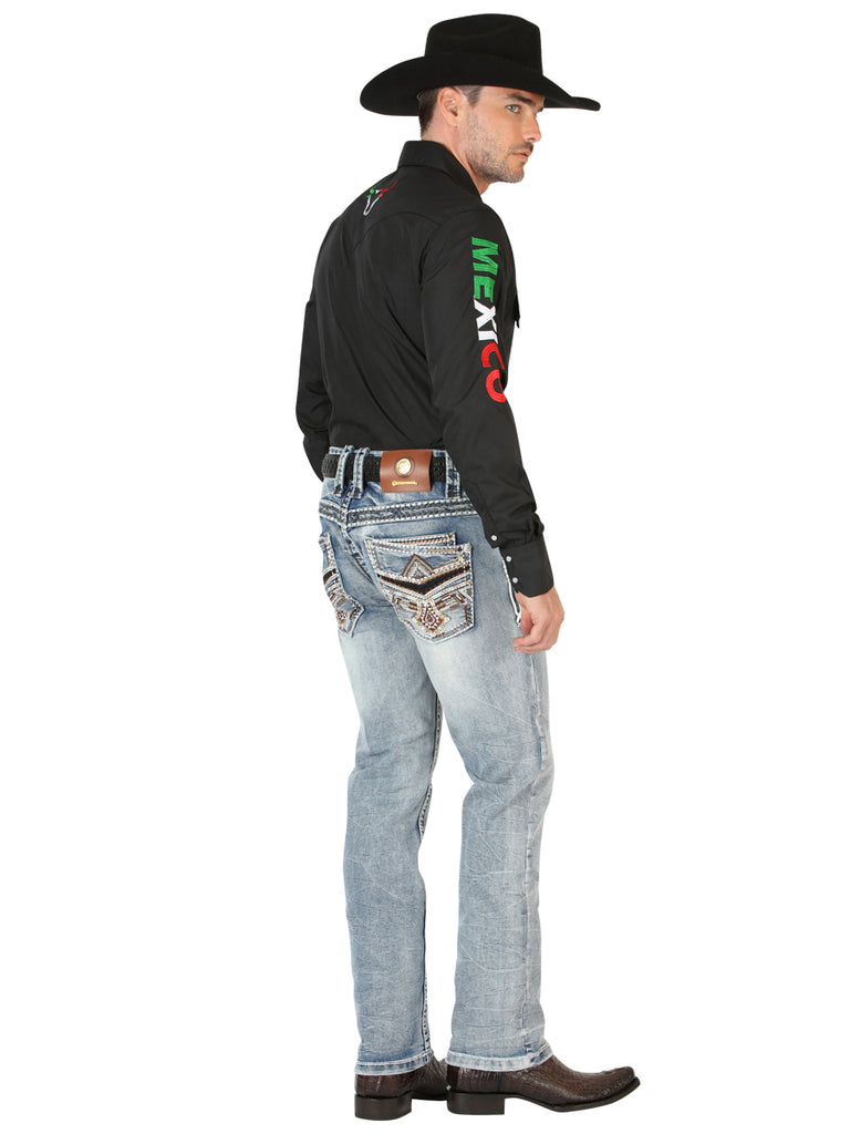 Pantalón de Mezclilla de Hombre Centenario en Mezclilla Color Azul Marino 45532