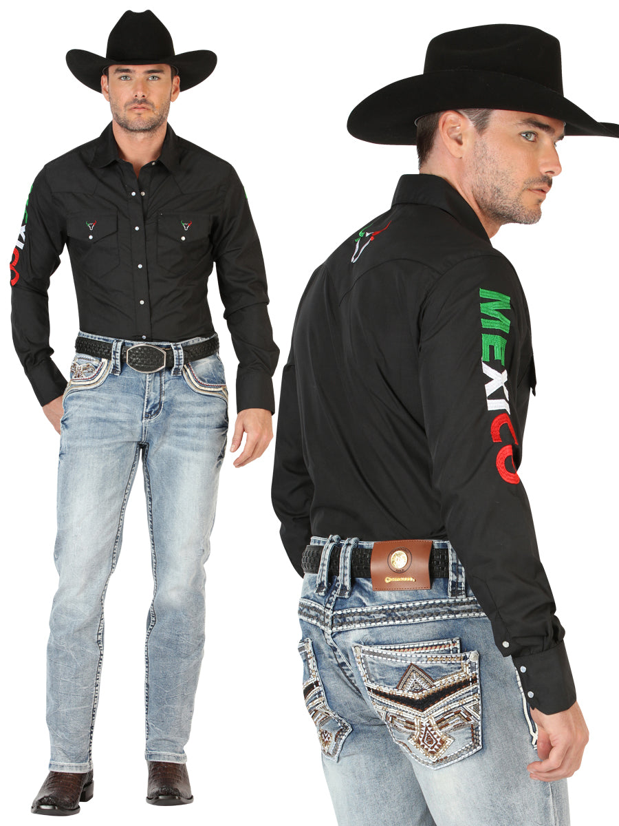 Pantalón de Mezclilla de Hombre Centenario en Mezclilla Color Azul Marino 45532