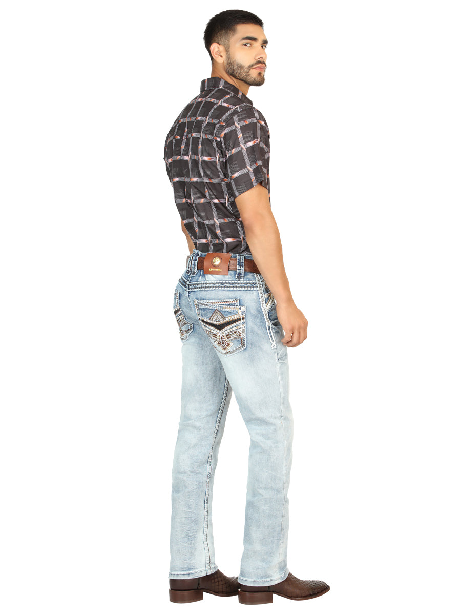Pantalón de Mezclilla de Hombre Centenario en Mezclilla Color Azul 45533
