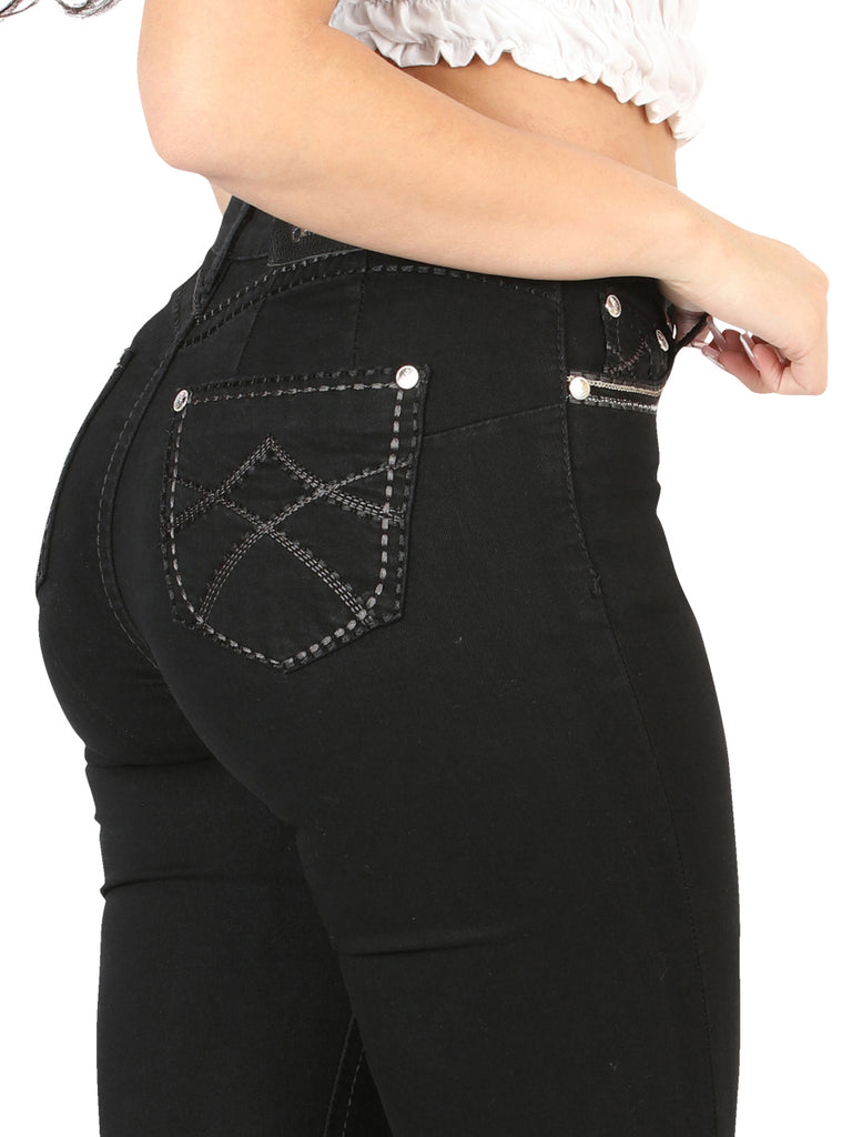 Pantalón de Mezclilla de Mujer Centenario Bootcut en Mezclilla Color Negro 45543