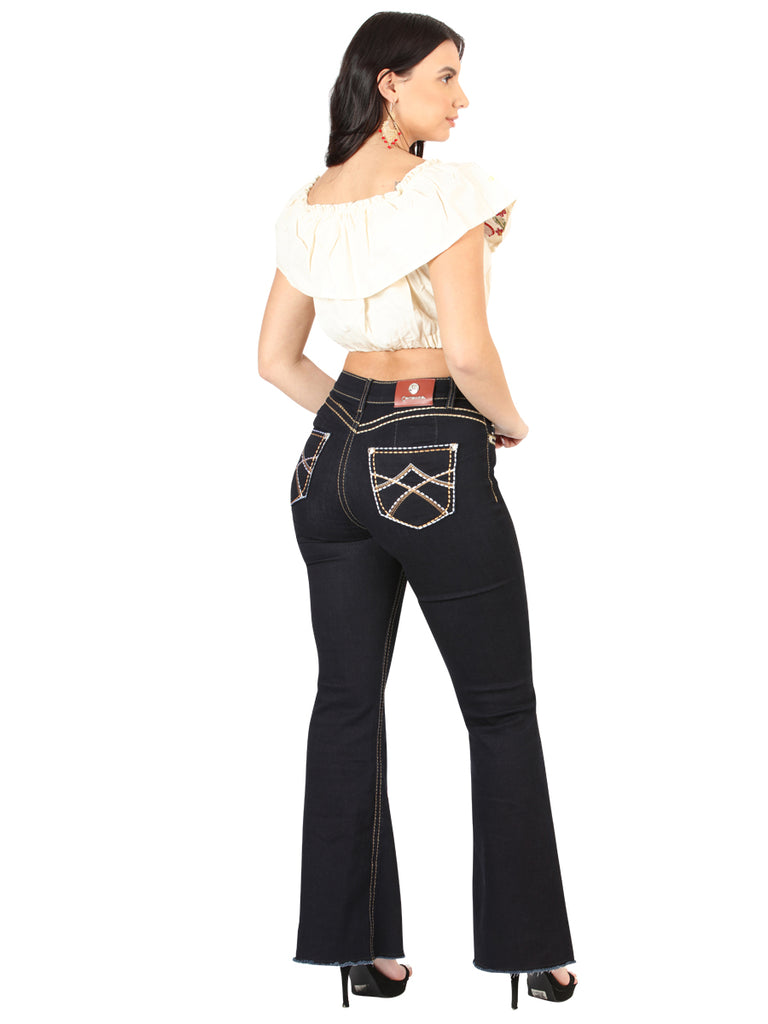 Pantalón de Mezclilla de Mujer Centenario Bootcut en Mezclilla Color Azul 45544