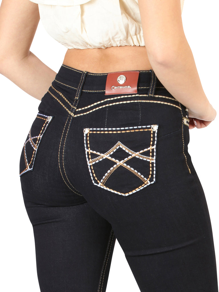 Pantalón de Mezclilla de Mujer Centenario Bootcut en Mezclilla Color Azul 45544