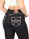 Pantalón de Mezclilla de Mujer Centenario Bootcut en Mezclilla Color Azul 45544