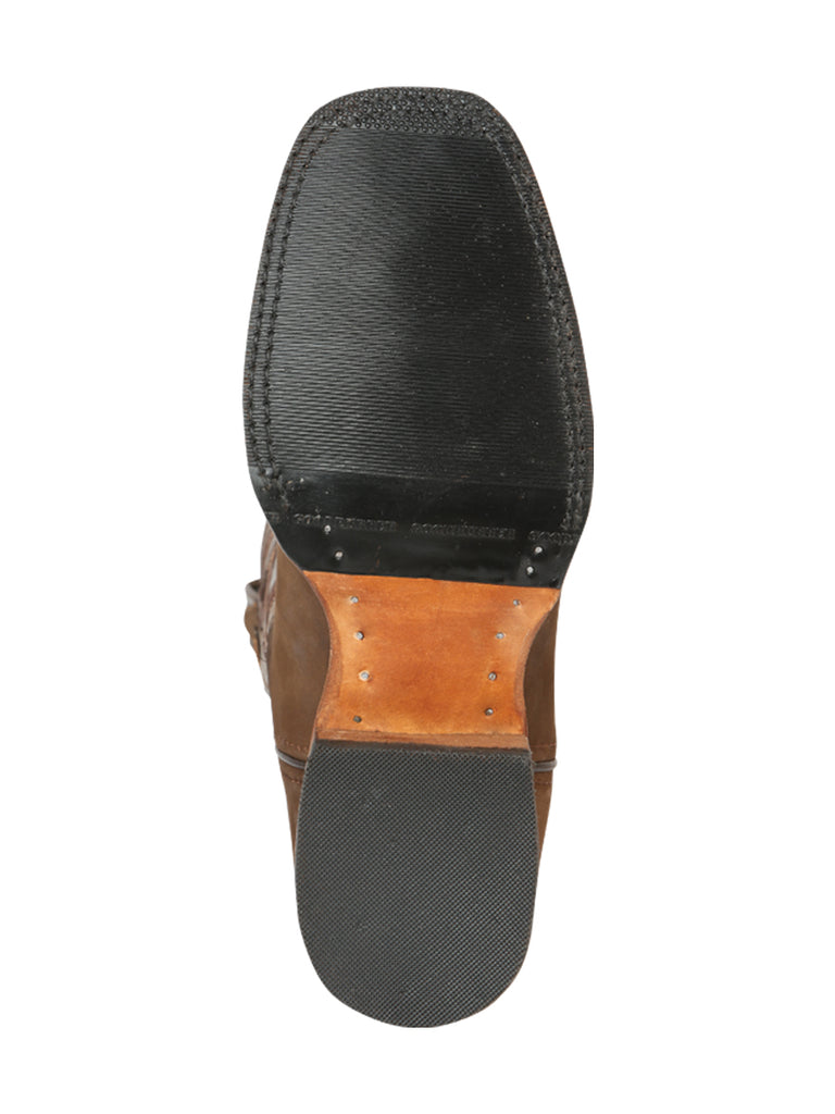 Bota Vaquera de Hombre El General Rodeo en Piel Nobuck Color Camel 45568