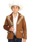 el General Niños' Gamuza Vaquero Bordado Blazer - Beige 45658