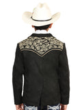 El General Niños' Gamuza Vaquero Bordado Blazer - Negro Bordada Color Negro 45659