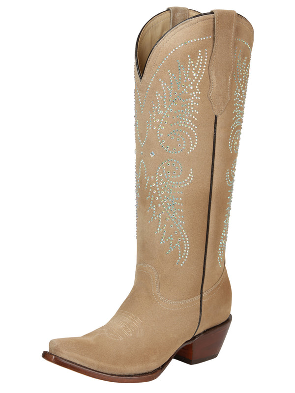 el General Dama Vaquero Gamuza Botas - Tuscani 45793