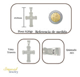 Dije Turco De Plata 925 De Cruz Clasica Con Zirconia