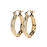 Arracada Bangle De Oro 10k Diamantado Diagonal