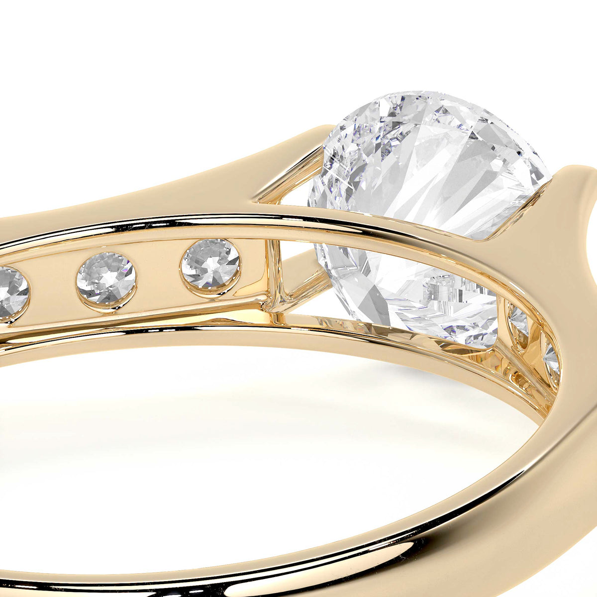 Anillo De Compromiso De Oro 10k Con Piedras Zirconia