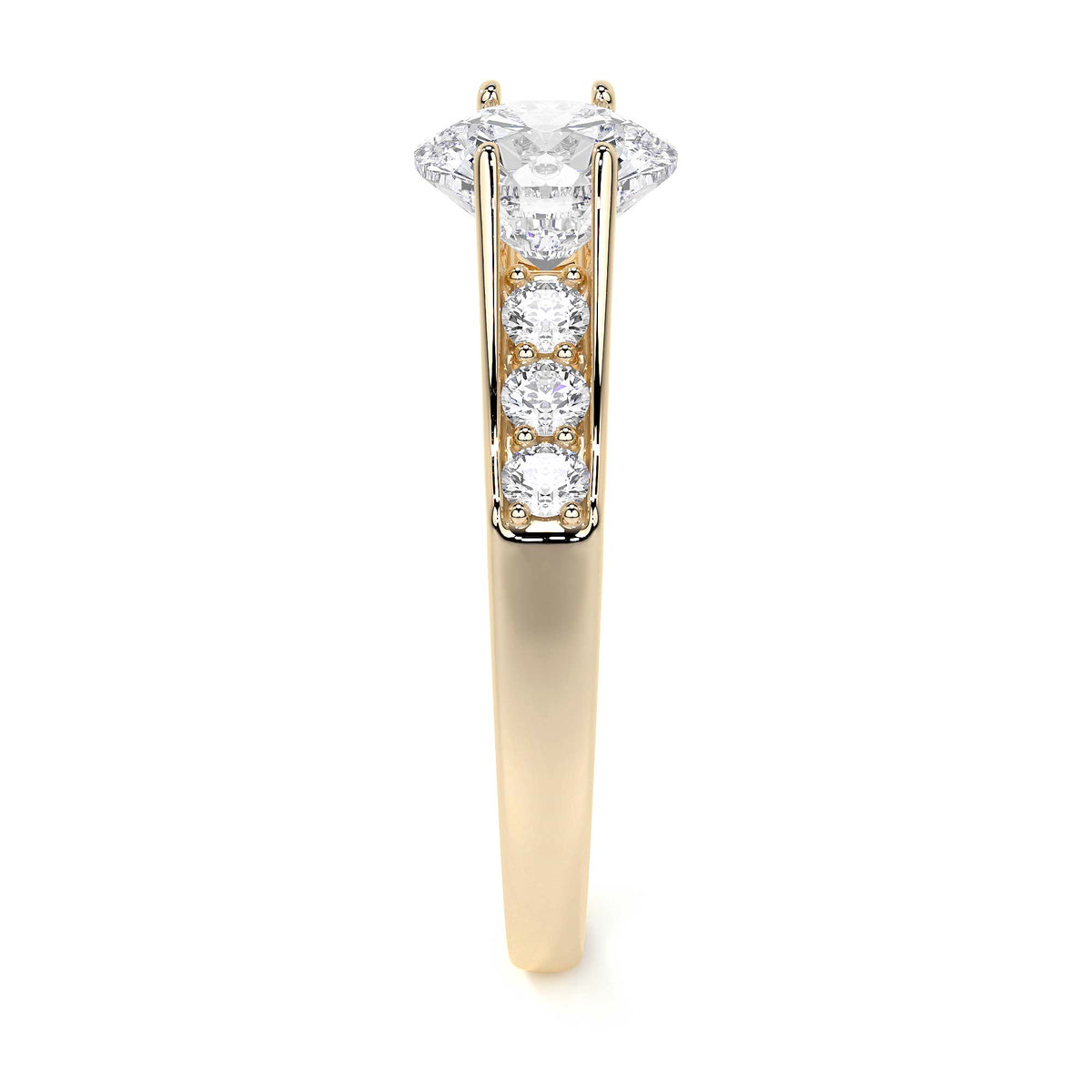 Anillo De Compromiso De Oro 10k Con Piedras Zirconia