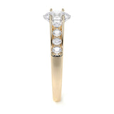 Anillo De Compromiso De Oro 10k Con Piedras Zirconia