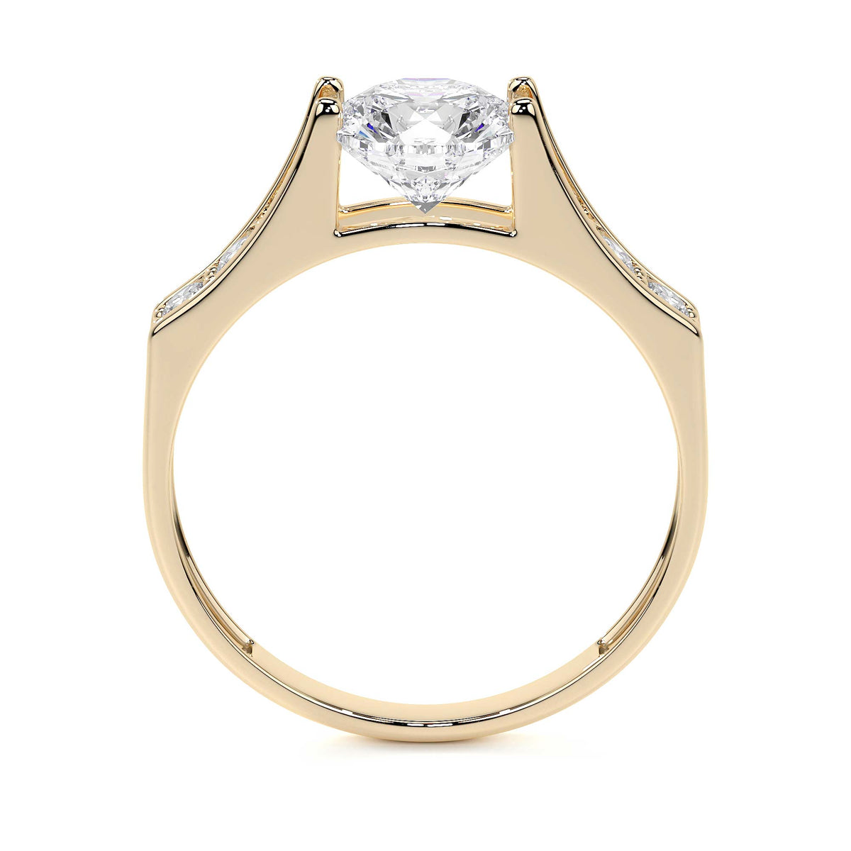 Anillo De Compromiso De Oro 10k Con Piedras Zirconia