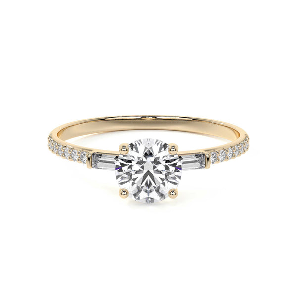 Anillo De Compromiso De Oro 10k Con Piedra Zirconia